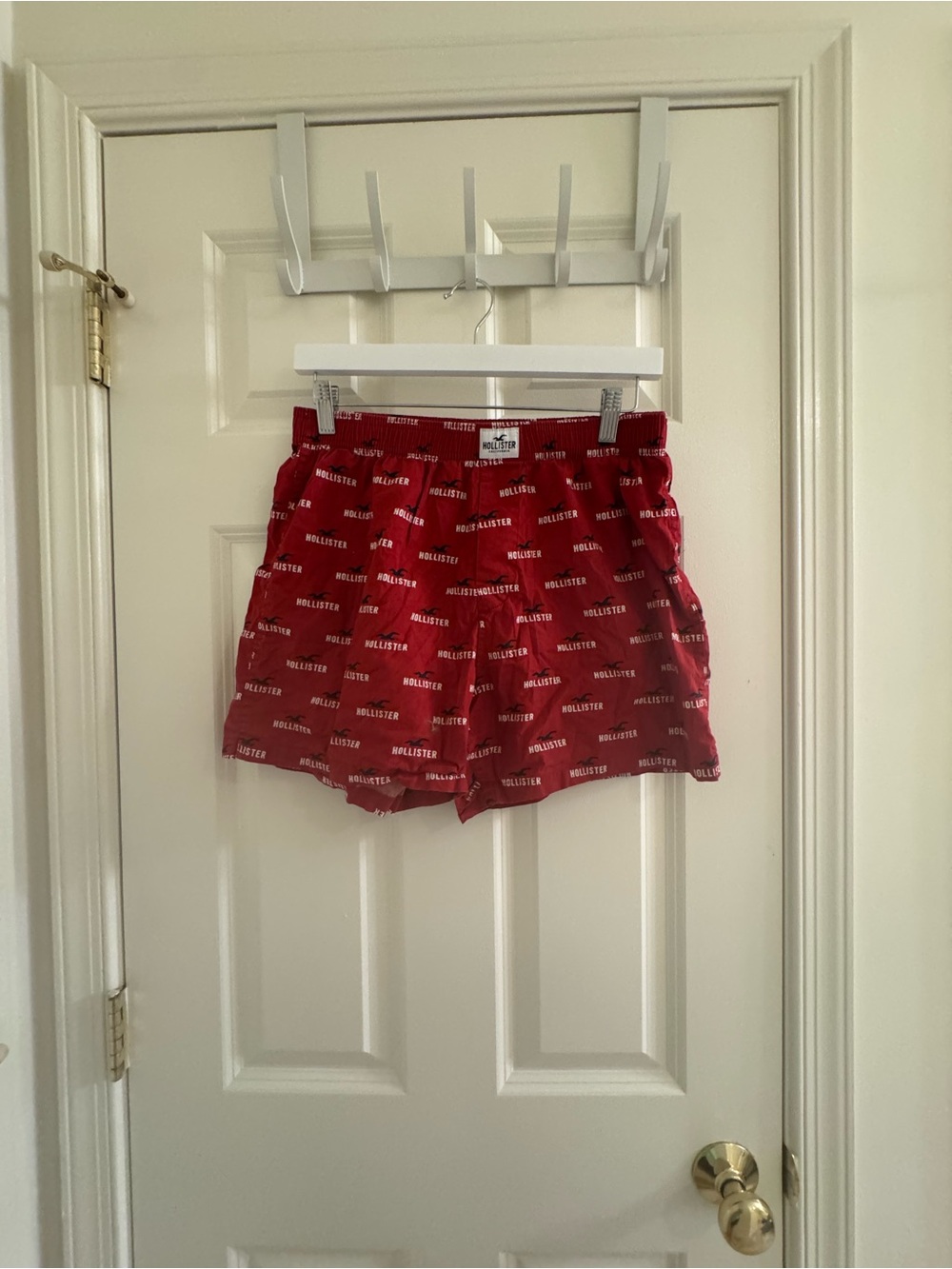 Hollister Red Logo-Print Men's Boxer Shorts